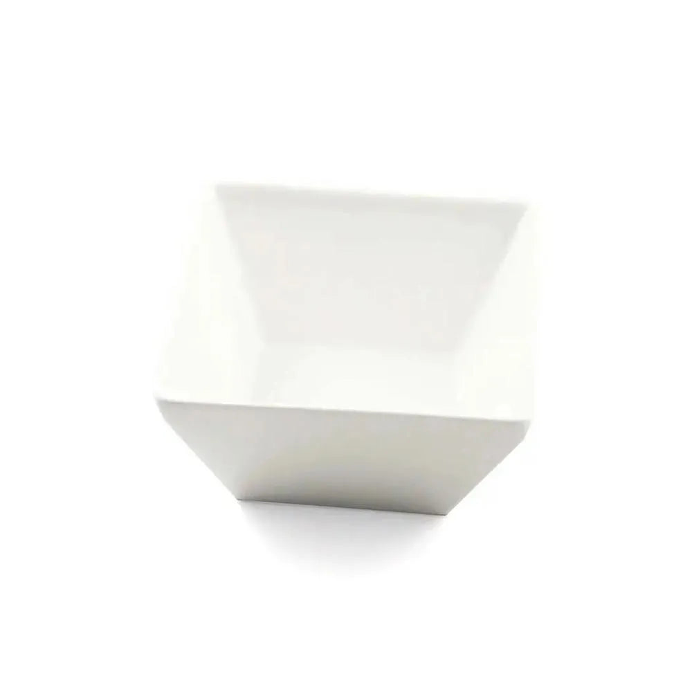 Porceletta Porcelain Thin Square Bowl Ivory, 10 cm