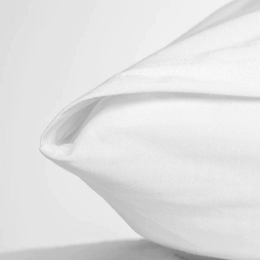 Royale 300 Thread Count Plain Plain Hotel Linen Pillow Case Super King 100 % Cotton Sateen, 110 Gsm, 65 x 95, 15cm Flap  Color White