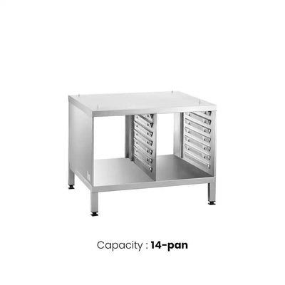 Rational 60.31.086 Open Back Oven Stand For 6 And 10 Half Size Pan Icombi Ovens, 14 Pans Capacity - HorecaStore