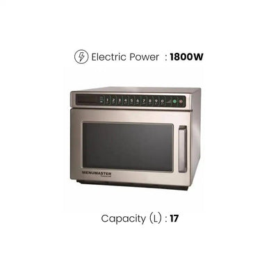 Menumaster DEC18E2 Commercial Microwave Oven 11 Power Levels 17 Liter 1800W - HorecaStore