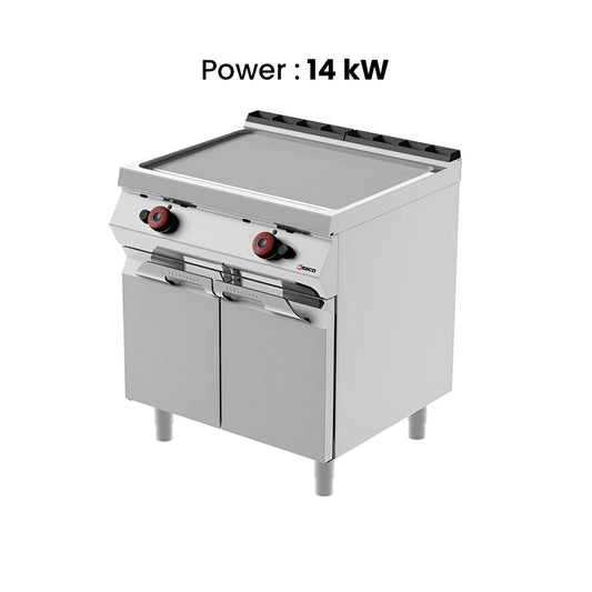 Desco Stainless Steel Gas Grill Double Plate, 14 kW, 80 x 70 x 90 cm