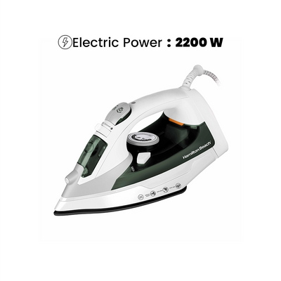 hamilton beach professional steam iron non stick 2200 w