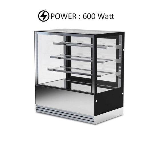 Lava Inox Cake Display Chiller with 3 Shelves, 600 W, 90 x 74 x 130 cm