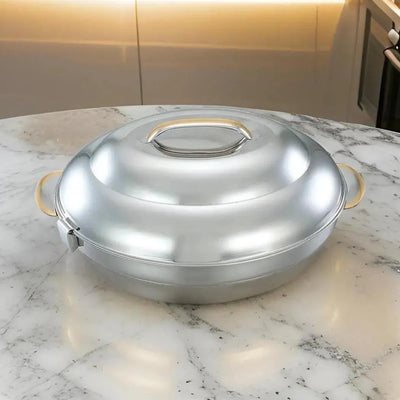 Pradeep Ellipse Stainless SteelHot Pot Goldline, 6000 ml