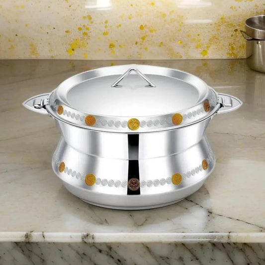 Pradeep Sabina Stainless Steel Hot Pot Gold, 2000 ml