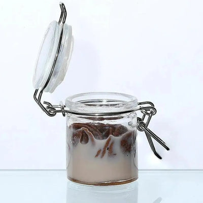 Preserve Clip Jar 50 ml Storage Container Spice With Clear Preserving Seal Wire Clip Fastening with Airtight Clip Lid, Clear