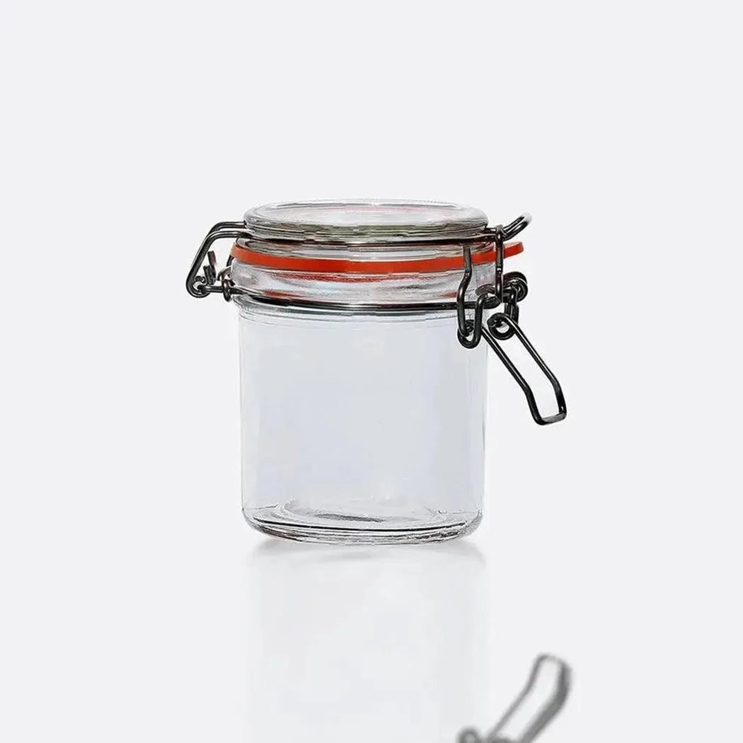 Preserve Jar 350 ml Storage Container With Clear Preserving Seal Wire Clip Fastening For Kitchen Canning Cereal, Pasta, Sugar, Beans, Spice