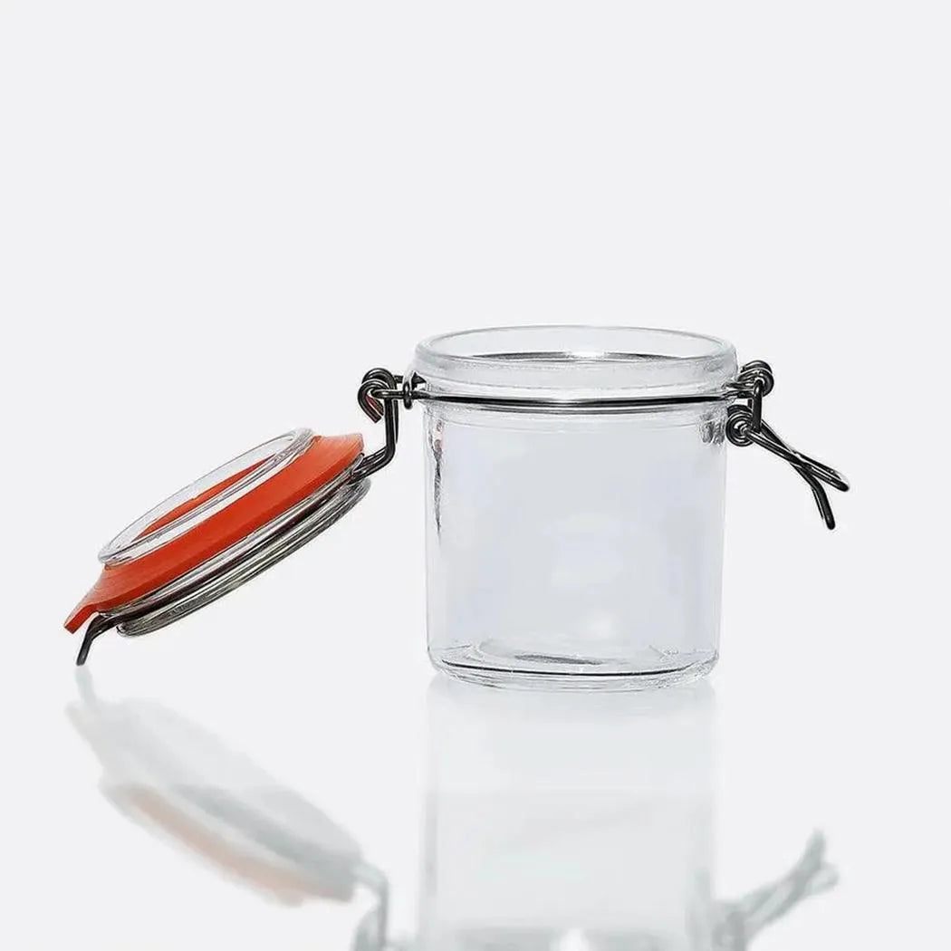 Preserve Jar 350 ml Storage Container With Clear Preserving Seal Wire Clip Fastening For Kitchen Canning Cereal, Pasta, Sugar, Beans, Spice