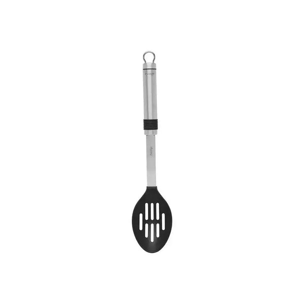 Prestige Nylon Head Slotted Spoon, Black