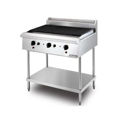 Berjaya CB3BFS-17 Gas Char Broiler Table Top 3 Burners With Freestanding, Power 13.185 KW - HorecaStore