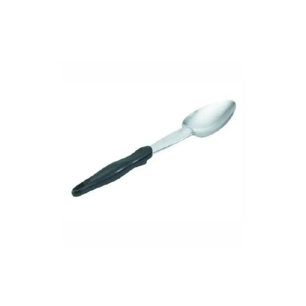 Pujadas 64130 Stainless Steel Black Plastic Handle Solid Serving Spoon, 35 cm, Black