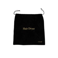 Roomwell Hair Dryer Bag Velvet, Prevent Dust or Messy Cord, Color Black