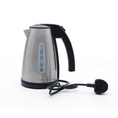 Roomwell UK 304 Brushed Finished Stainless Steel Regent Electric  Kettle 1.0 L, 1500 W, Cordless, Boil Dry Protection & Auto Shut- off, Strix UK Controller
