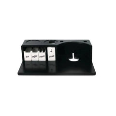 Roomwell UK Arrange Welcome Tray, 3 Condiment Holder, 1 Waste Holder, Lacquer Finish, L 22 x W 37 x H 11.7 cm, Color Black