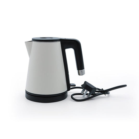 Roomwell UK Double Wall 304 Stainless Steel Nova Electric kettle 0.6 L, 1000 W White - HorecaStore
