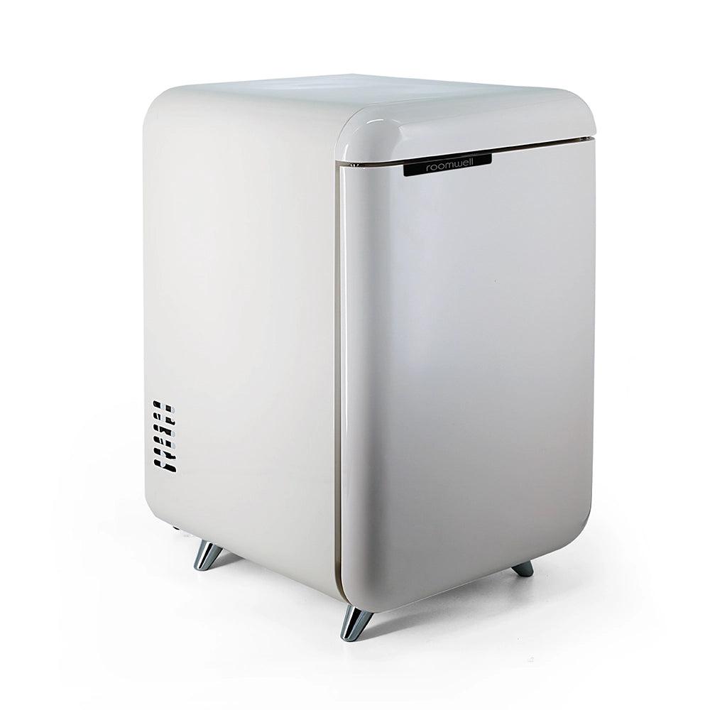 Roomwell UK Retro Compressor Minibar 38 Liters, H 65.5 x W 40 x D 44 cm, Energy Efficient, Fast Cooling, Color White - HorecaStore