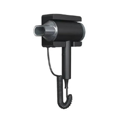 Roomwell Winzi 1800W Wall Mounted Hair Dryer, Efficient Space-Saving Storage Solution, Anti-Theft, High Power, Silent, Hot/Cold Functions, Color Black