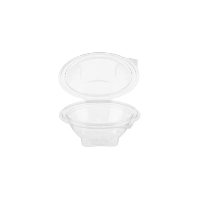 Hotpack Flower Design Clear Hinged Salad Bowl, 237 ml, 300 PCs