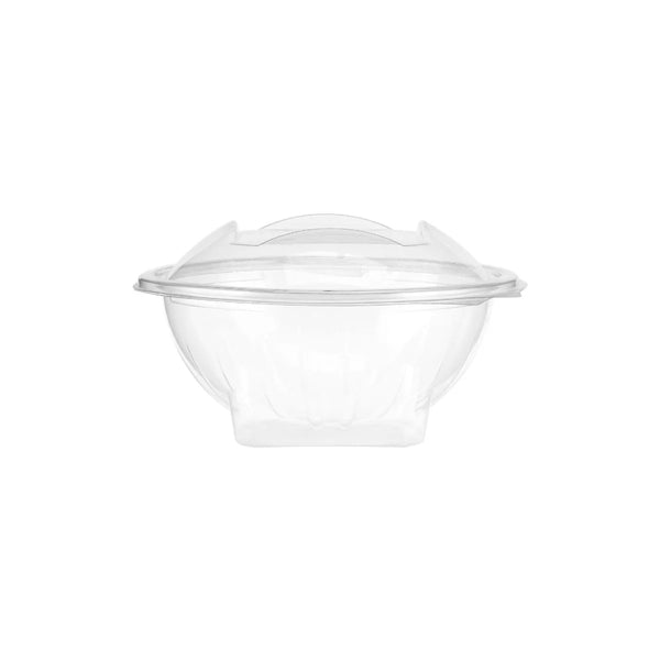 Hotpack Flower Design Clear Hinged Salad Bowl, 710 ml, 300 PCs