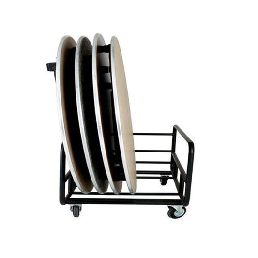 Round Table Trolley L 160 x W 70 x H 108 cm, Allows Up To 8 Tables To Be Stored Flat And Stacked