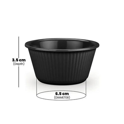 Rubber Plas Tech Black Polycarbonate Jam Bowl 60 ml