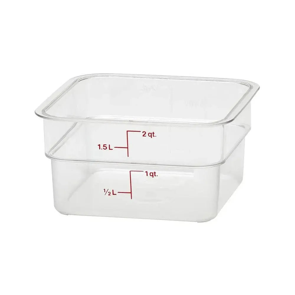 Rubber Plas Tech Polycarbonate Square Container 2 QT