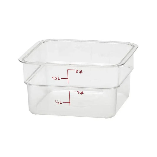 Rubber Plas Tech Polycarbonate Square Container 2 QT