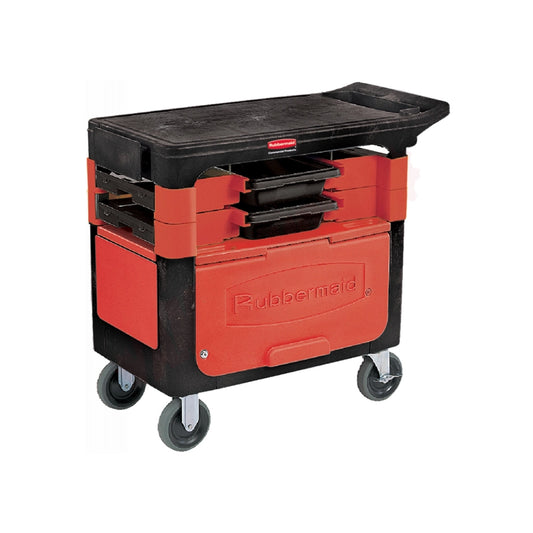 rubbermaid 150l trades cart without cabinet black