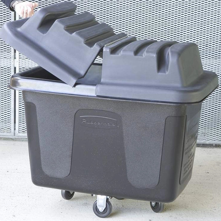 rubbermaid 400l cube truck without lid black