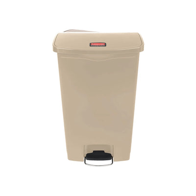 rubbermaid 68l slim jim step on pedal bin beige