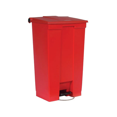 rubbermaid 87l step on legacy container red