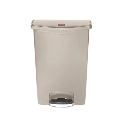 rubbermaid 90l slim jim step on pedal bin beige