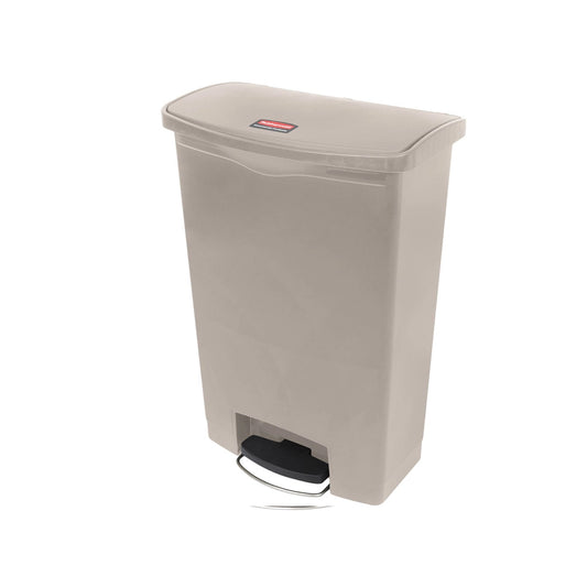 rubbermaid 90l slim jim step on pedal bin beige