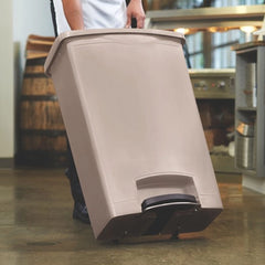 Rubbermaid 90L Slim Jim Step-On Pedal Bin Beige