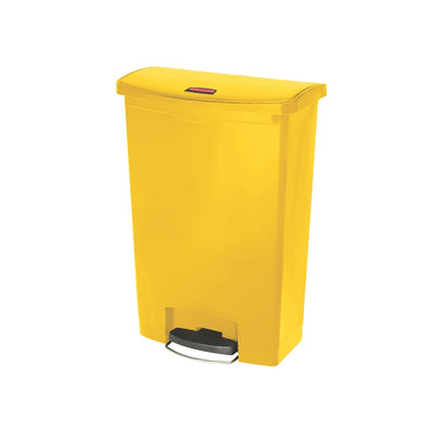 rubbermaid 90l slim jim step on pedal bin yellow