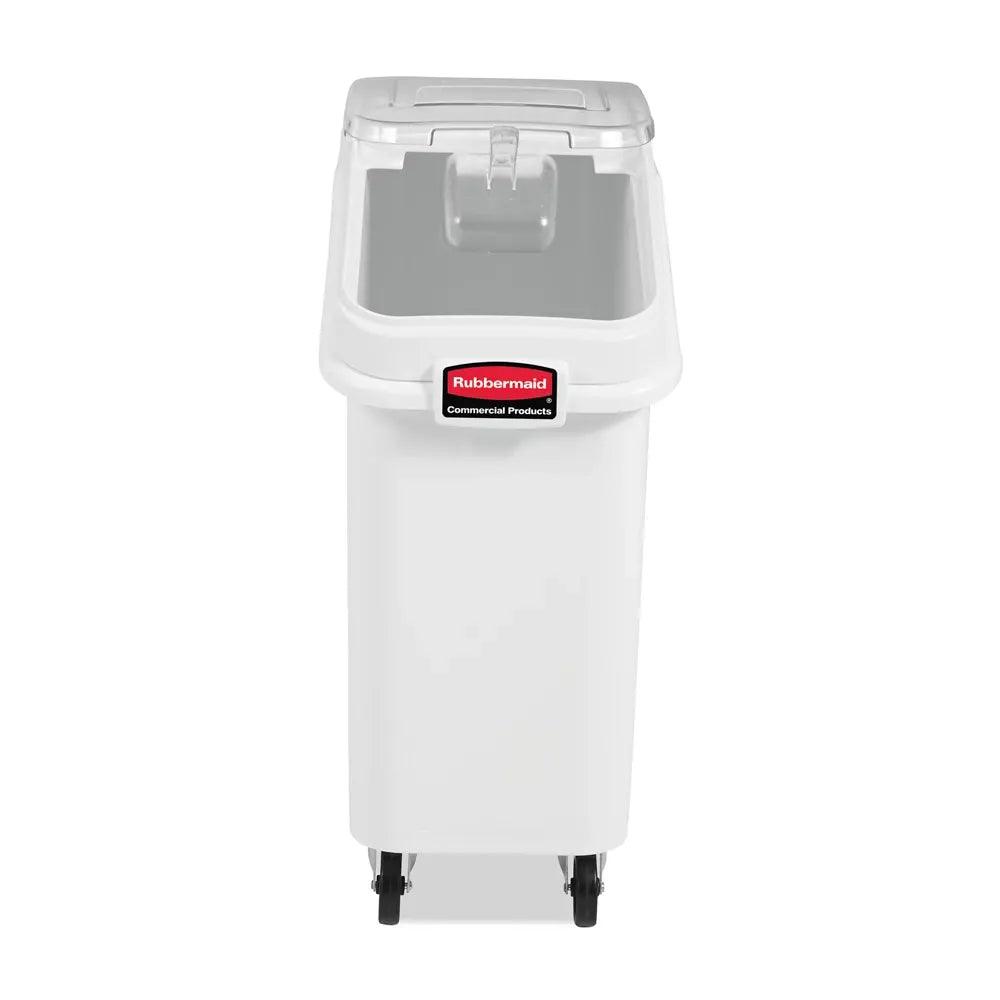 rubbermaid fg360088wht plastic ingredient bin 96l with lid 13 1 8 29 1 10 28 inches