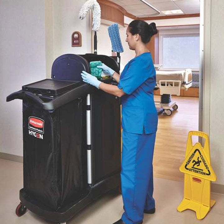 rubbermaid healthcare cart black