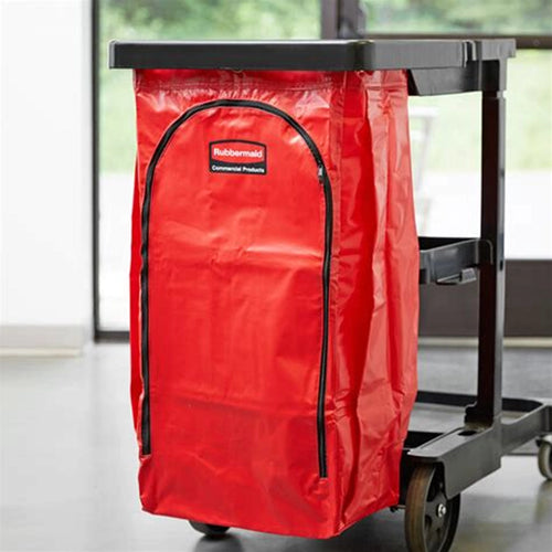 Rubbermaid Janitorial Cleaning Cart Vinyl Bag 128L Red