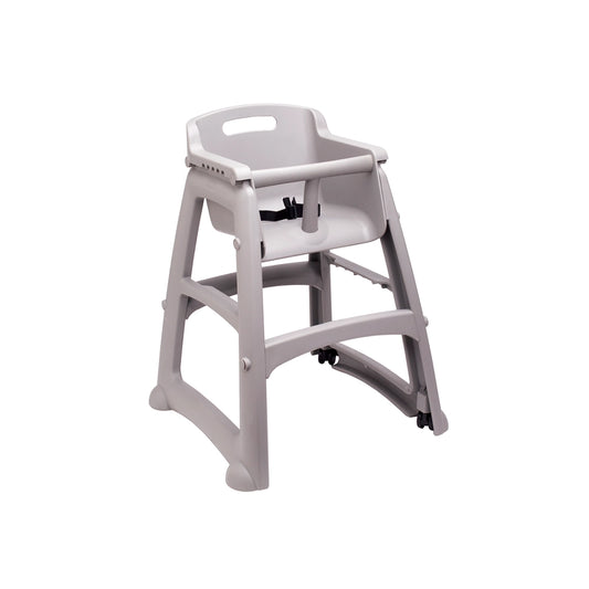 rubbermaid platinum baby high chair with wheels