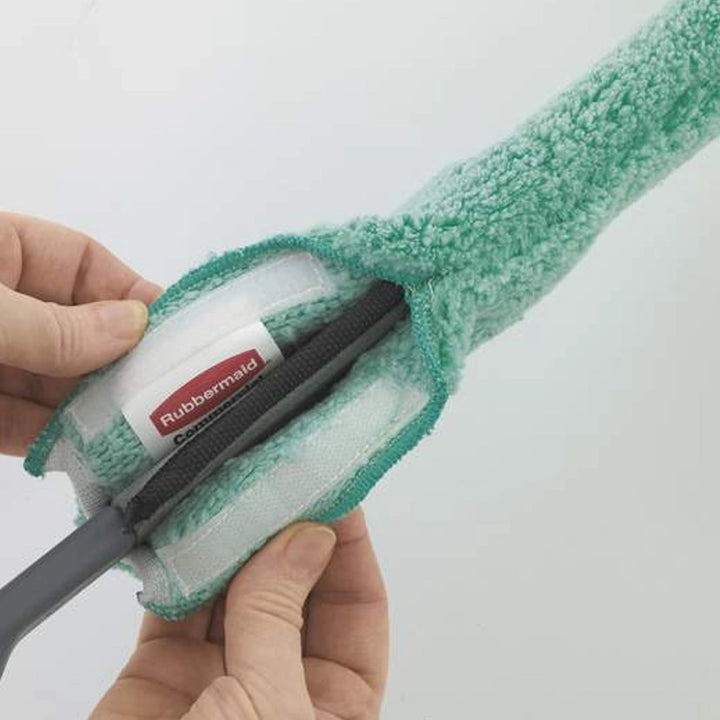 rubbermaid quick connect flexible dusting wand with microfiber