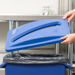 Rubbermaid Slim Jim Recycling Container Lid Blue