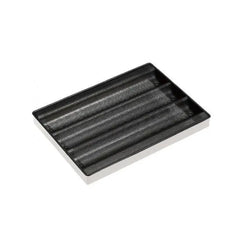 Sanneng SN1591 Aluminium Alloy 3 Rows Baguette Tray non Stick, L 36.5 x W 26.5 cm