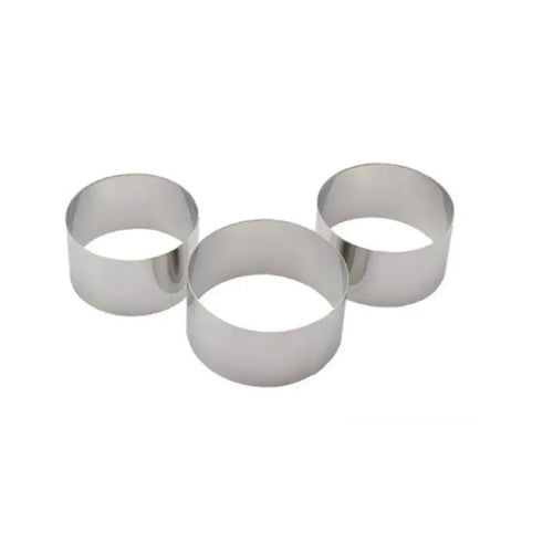 Sanneng SN3475 Stainless Steel Mini Cake Ring Round, ø 6.5 x H 5 cm