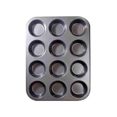 Sanneng Sn9087 Non Stick Steel 12 Muffin Baking Tray L 36.5 x W 26.5 cm