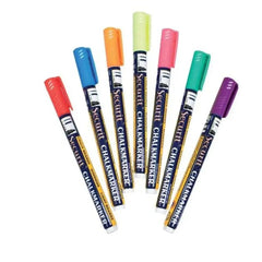 Securit BL-SMA100-V7-AS Chalkmarkers Blister, Color Assorted, Set of 7