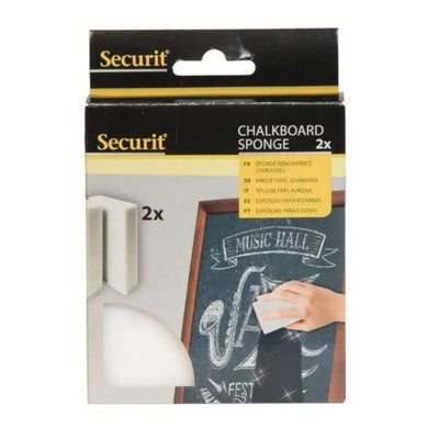 Securit Magic Cleaning Sponge for Hard to Remove Chalk Stains, Set of 2