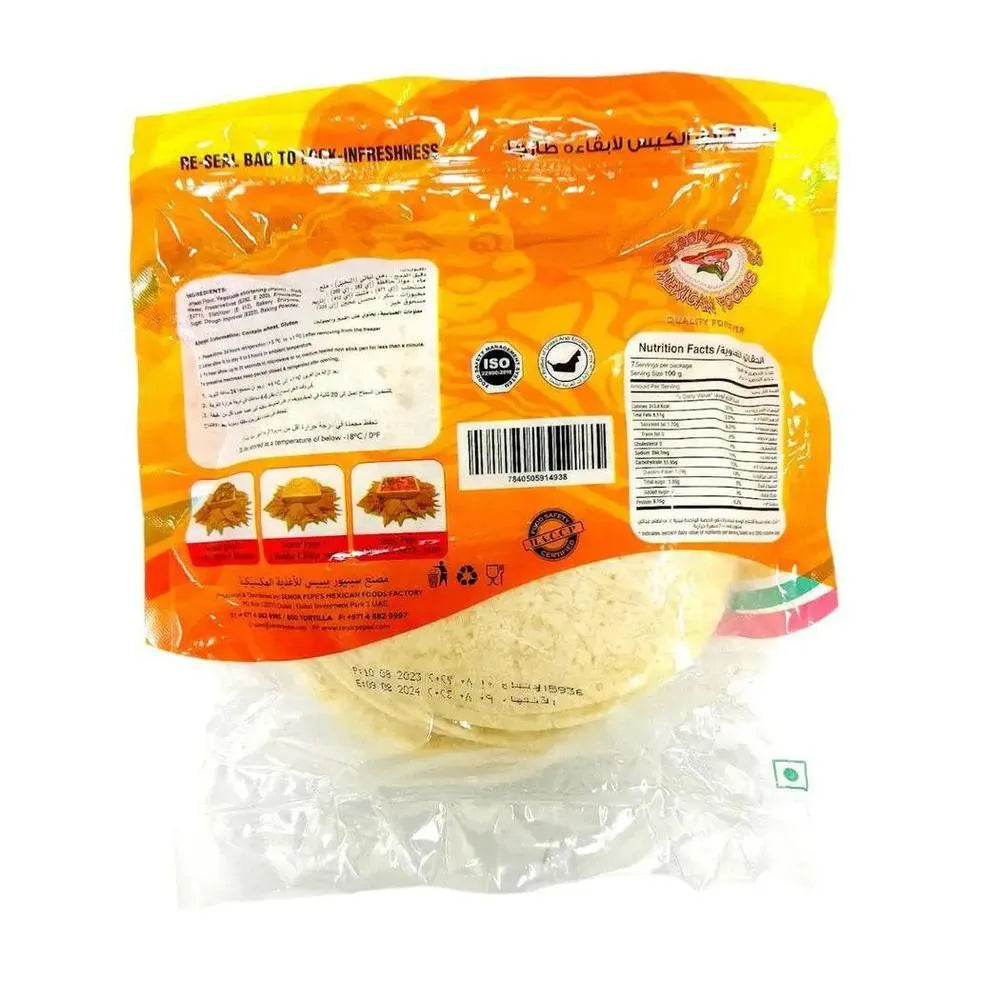 Senor pepe's 6" Flavored Flour Frozen Tortillas, 20 x 2 DOZ