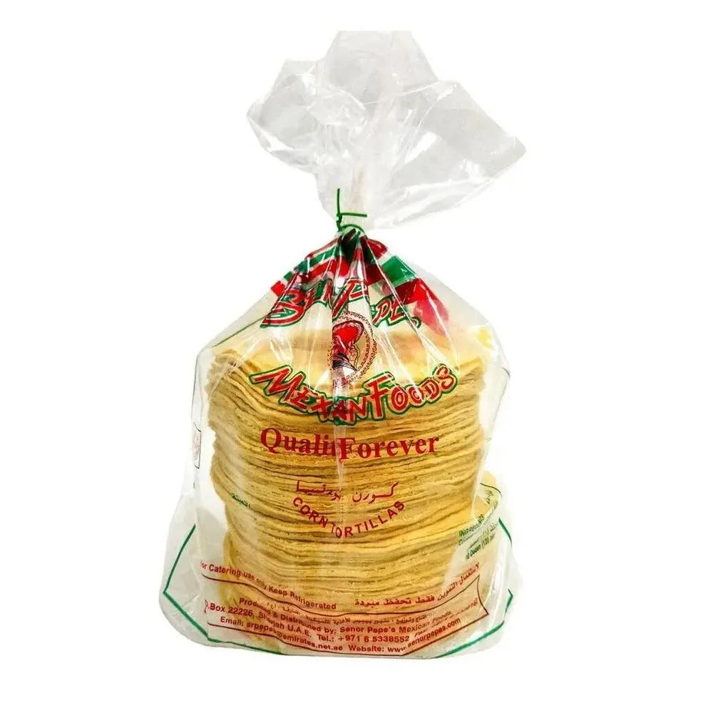 Senor pepe's 6" yellow Corn Tortillas for Chips (10gms), 12 X 10 DOZ