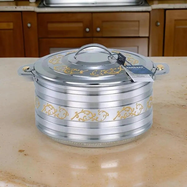 Shamma Stainless Steel Hot Pot Gold, 3500 ml