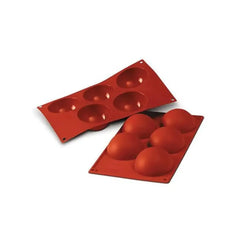 Silikomart Italy SF001 Baking Moulds 5  Half Shperes  ø 80x H 40 mm, 120 ml